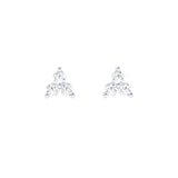 Solid Gold Tiny Cluster Diamond Studs