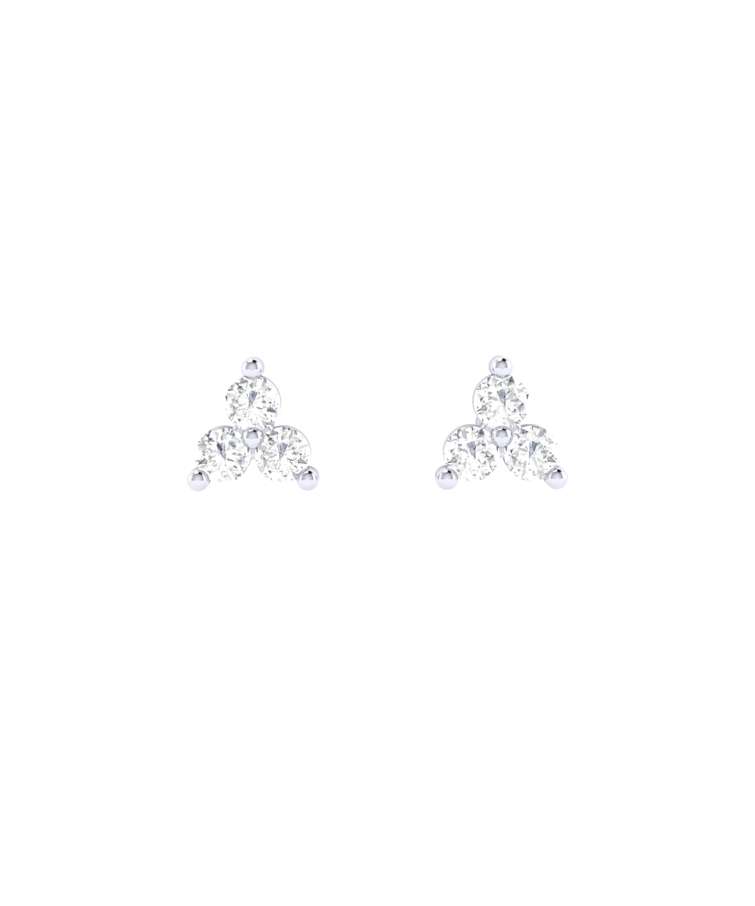 Solid Gold Tiny Cluster Diamond Studs