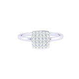 Solid Gold Diamond Cluster Ring