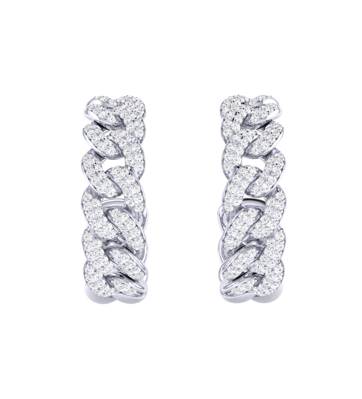 Curb Chain Hoop Earrings