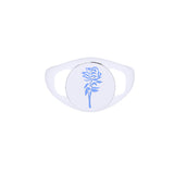 Solid Gold Engraved Signet Ring