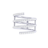 Solid Gold Diamond Spiral Ring