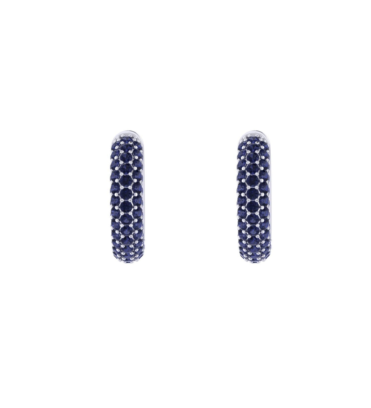 Solid Gold Pave Sapphire Ear Cuff - Single