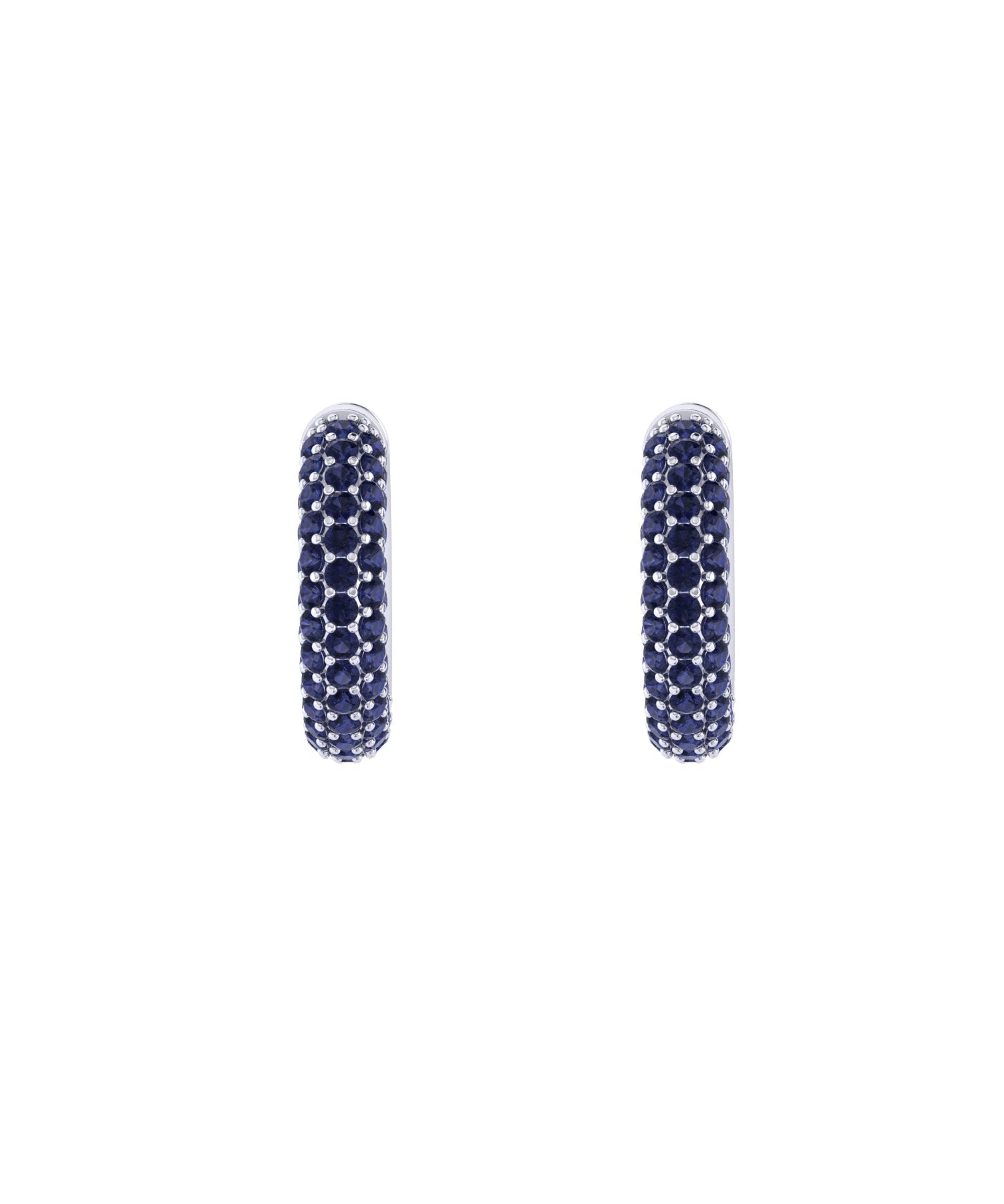 Solid Gold Pave Sapphire Ear Cuff - Single