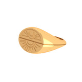 Solid Gold Sunset Signet Ring