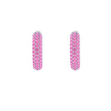 Solid Gold Pave Pink Sapphire Ear Cuff - Single