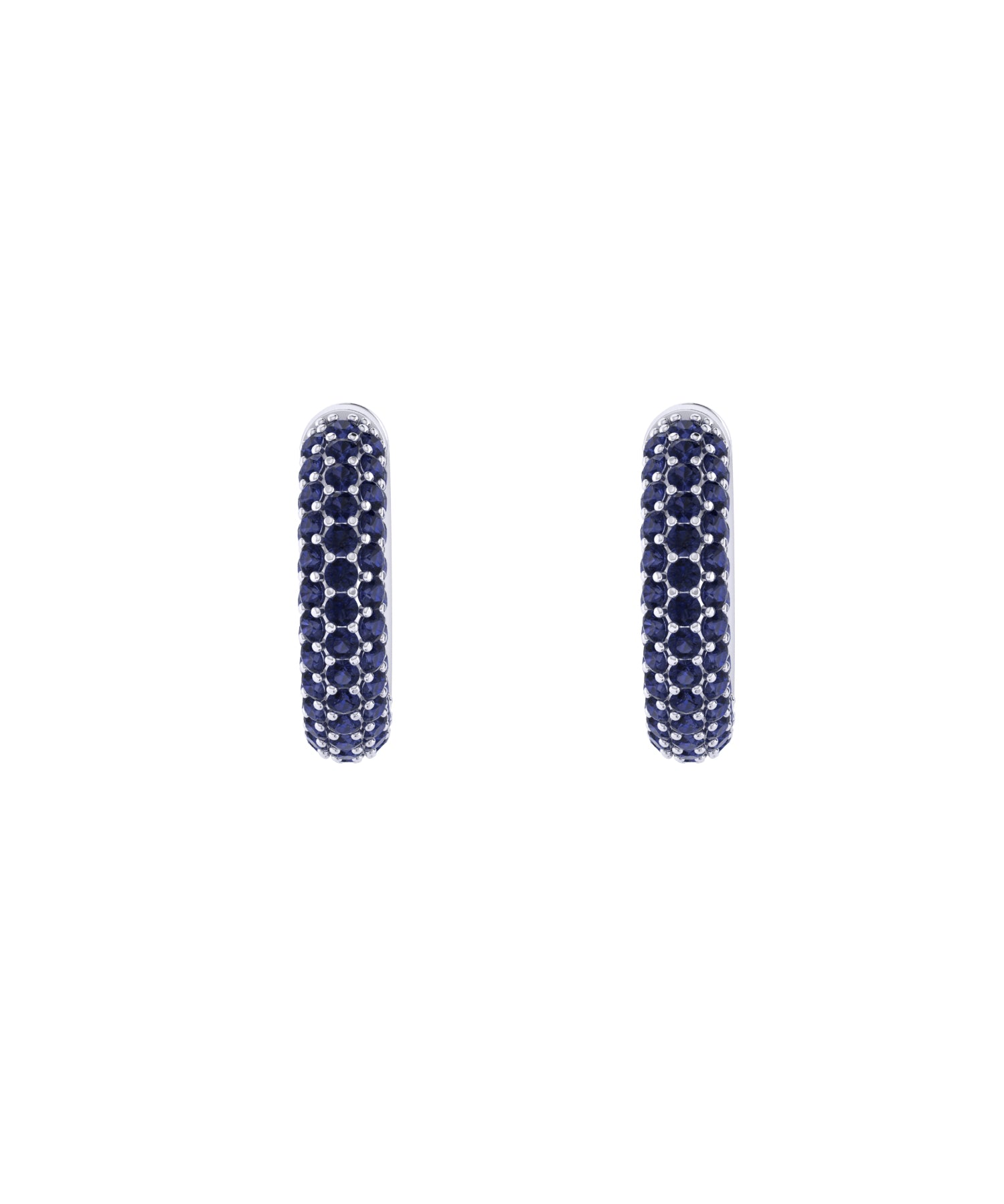 Solid Gold Pave Sapphire Ear Cuff - Single
