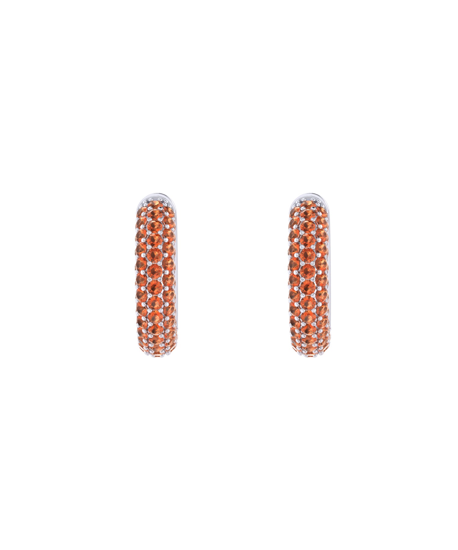Solid Gold Pave Citrine Ear Cuff - Single