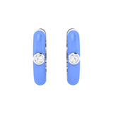 Solid Gold Enamel Diamond Ear Cuffs