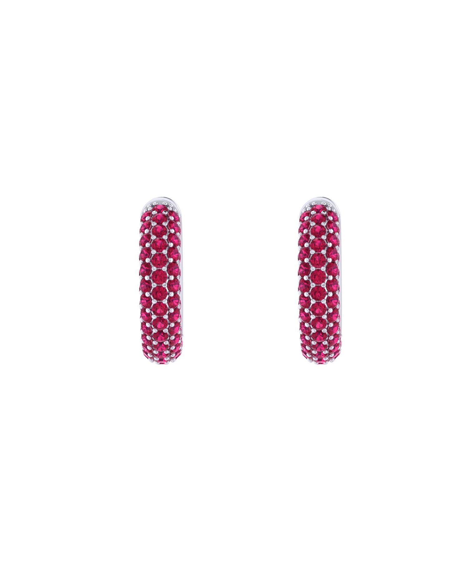 Solid Gold Pave Ruby Ear Cuff - Single