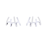 Solid Gold Diamond Claw Stud Earrings