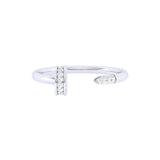 Solid Gold Diamond Nail Ring
