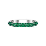Solid Gold Half Eternity Emerald Band