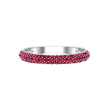 Solid Gold Half Eternity Ruby Band