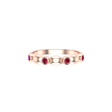 Solid Gold Ruby Bubble Ring