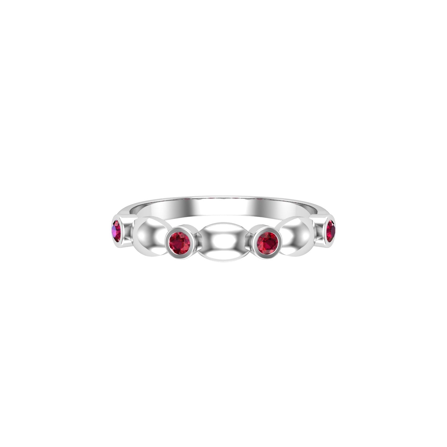 Solid Gold Ruby Bubble Ring
