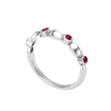 Solid Gold Ruby Bubble Ring