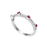 Solid Gold Twist Ruby Ring