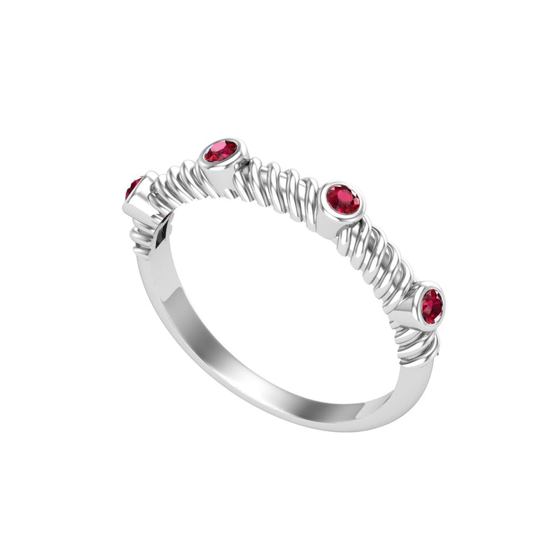 Ruby Croissant Ring