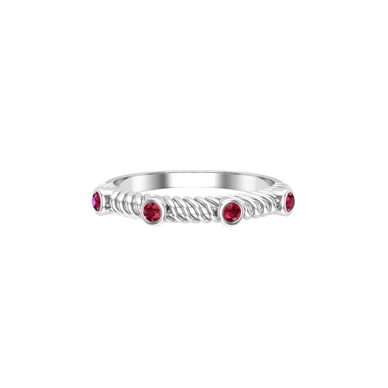 Ruby Croissant Ring
