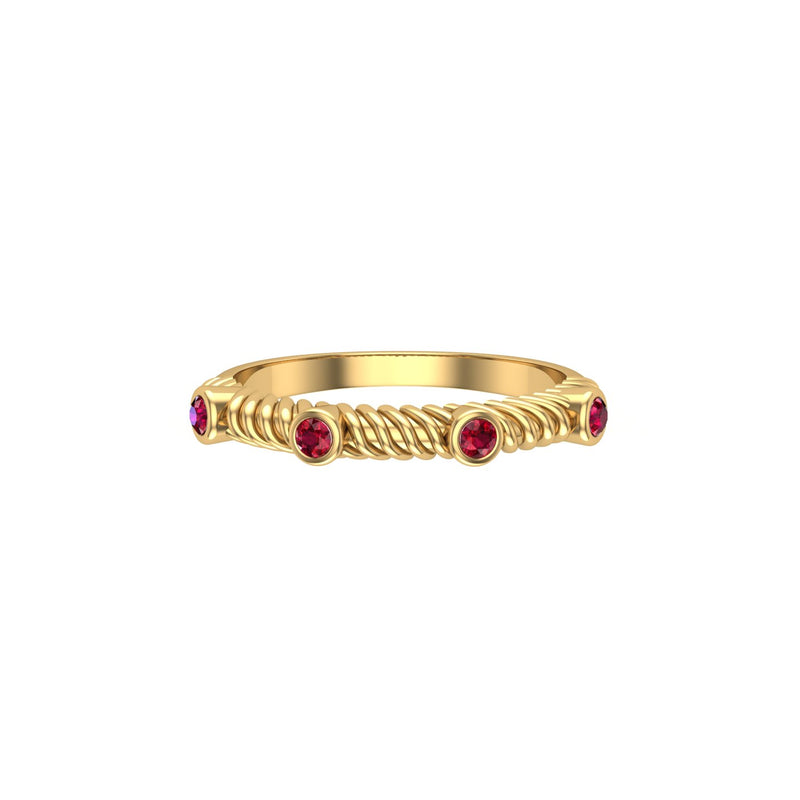 Ruby Croissant Ring