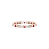 Solid Gold Ruby Diamond Full Eternity Ring