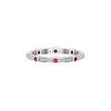 Solid Gold Ruby Diamond Full Eternity Ring