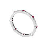 Solid Gold Ruby Diamond Full Eternity Ring