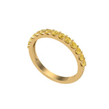 Solid Gold Half Eternity Citrine Band