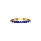 Solid Gold Half Eternity Sapphire Band