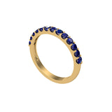 Solid Gold Half Eternity Sapphire Band