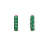 Solid Gold Pave Emerald Ear Cuff - Single