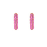 Solid Gold Pave Pink Sapphire Ear Cuff - Single