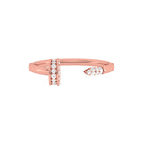 Solid Gold Diamond Nail Ring