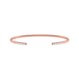 Solid Gold Diamond Cuffs Bangle