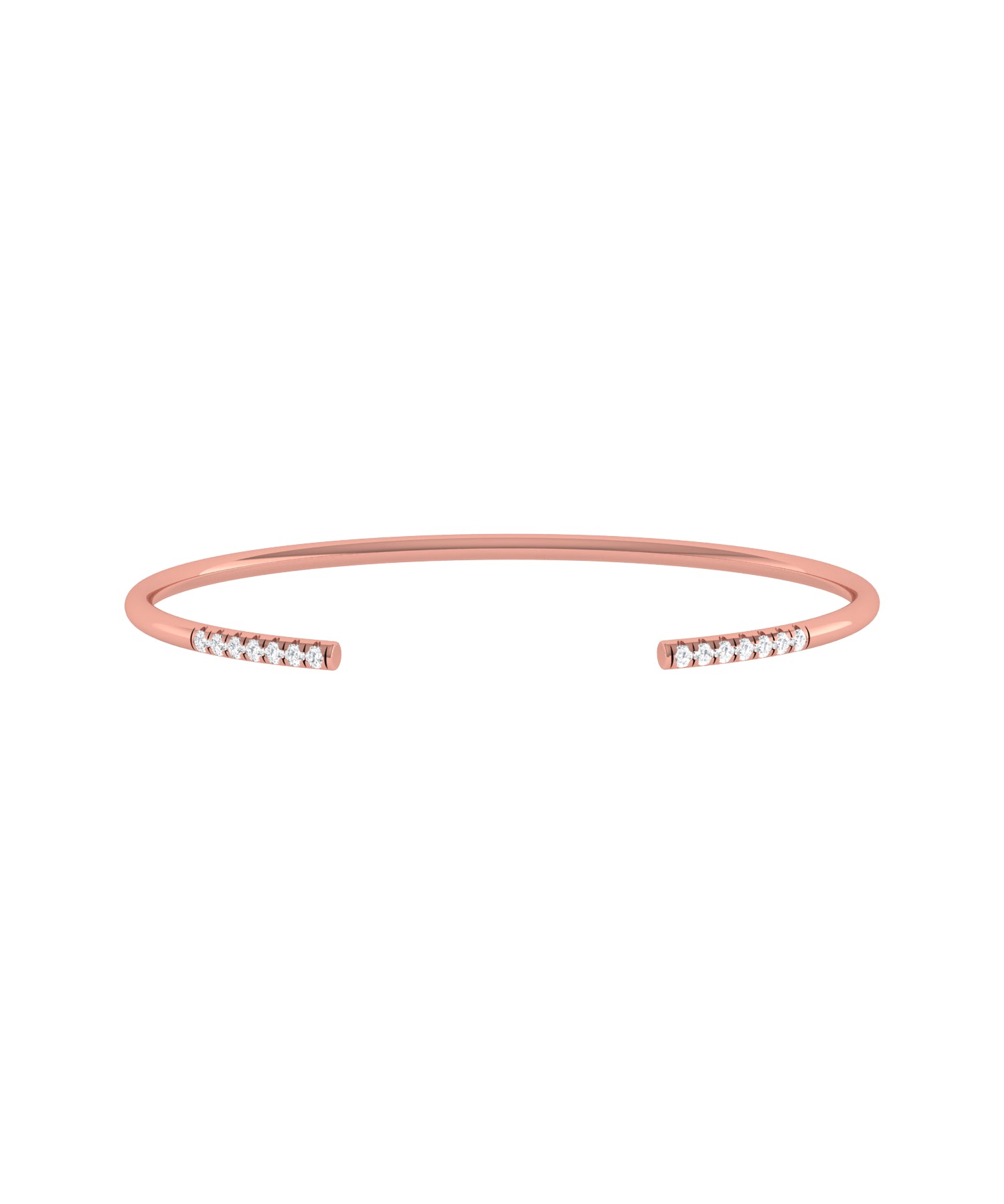 Solid Gold Diamond Cuffs Bangle
