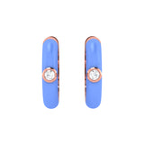 Solid Gold Enamel Diamond Ear Cuffs