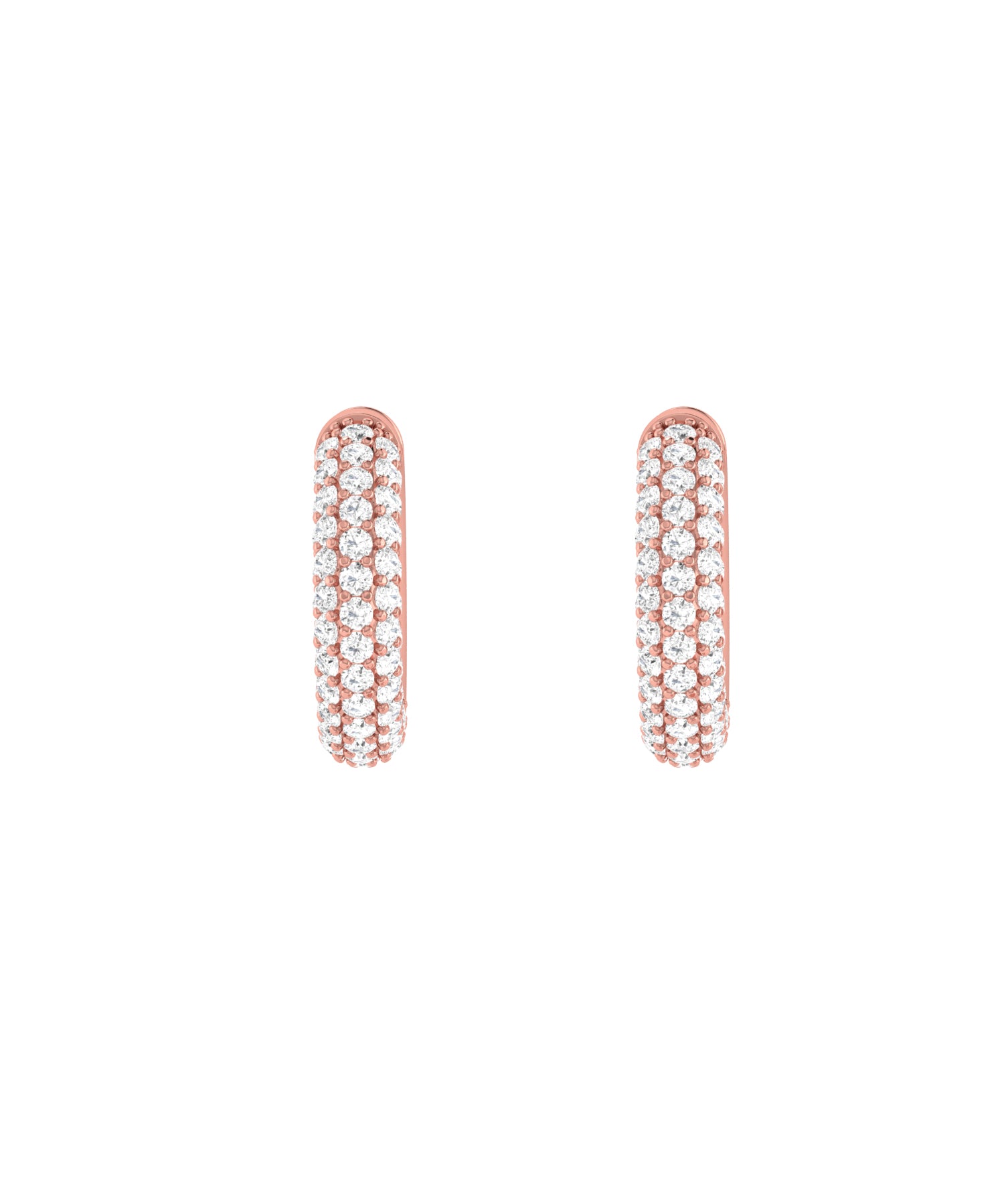 Solid Gold Pave Diamond Ear Cuff - Single