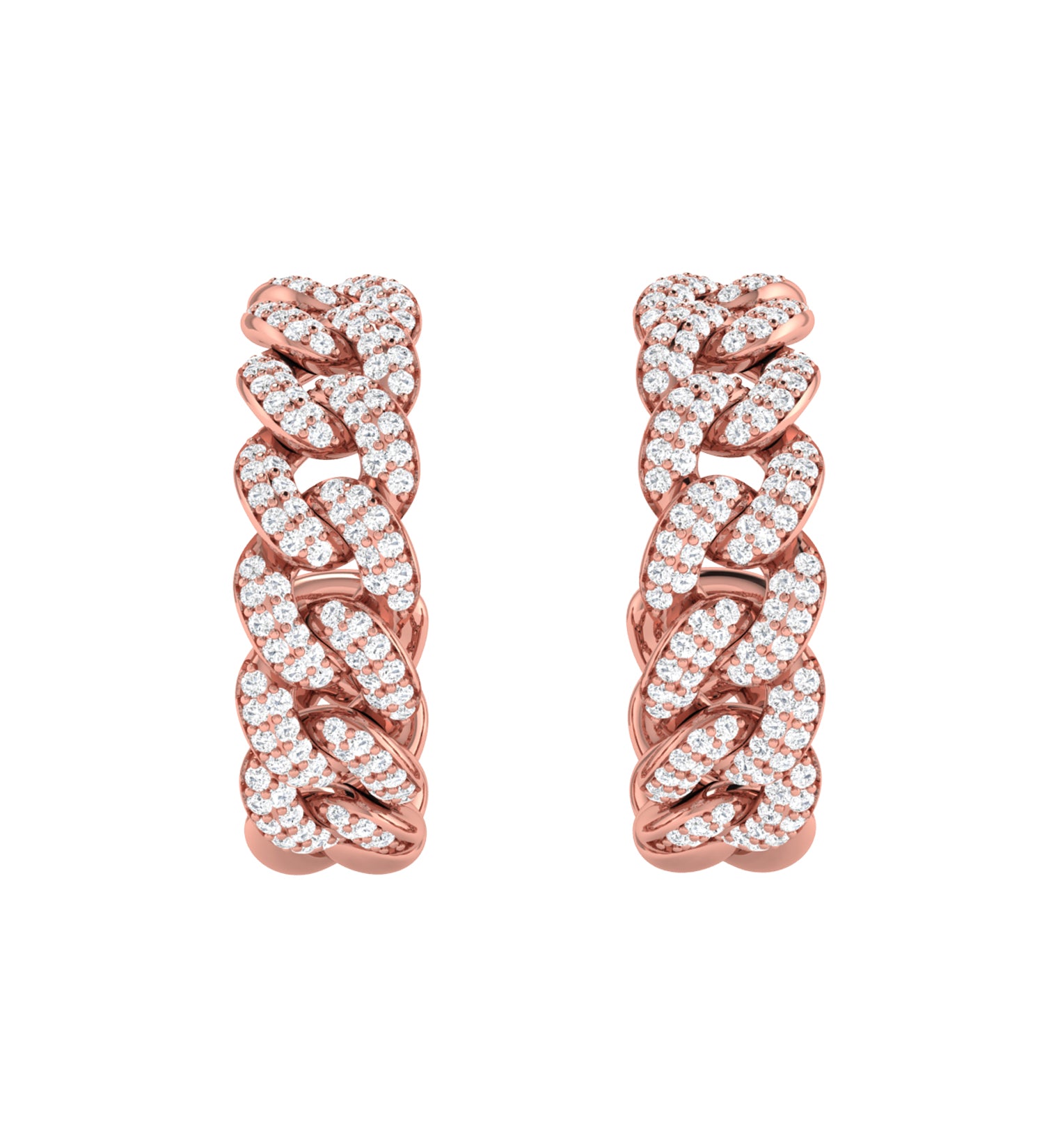 Curb Chain Hoop Earrings