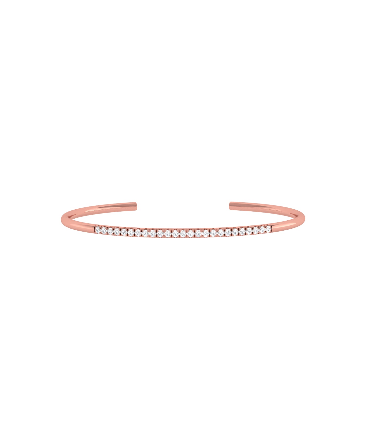 Solid Gold Diamond Cuff Bangle