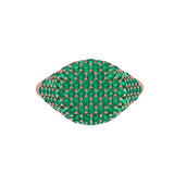 Solid Gold Emerald Pave Signet Ring