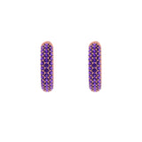 Solid Gold Pave Amethyst Ear Cuff - Single
