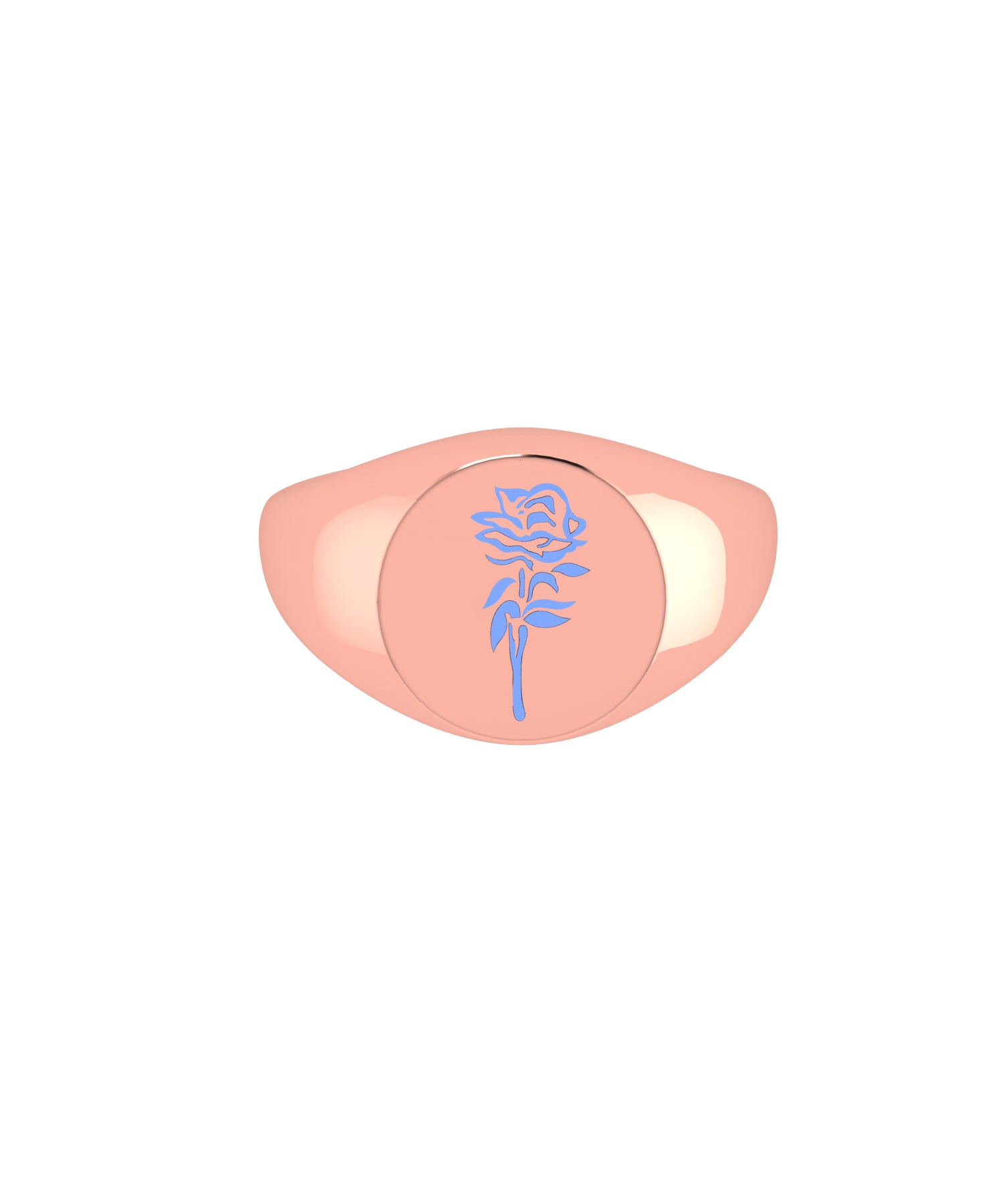 Solid Gold Engraved Signet Ring