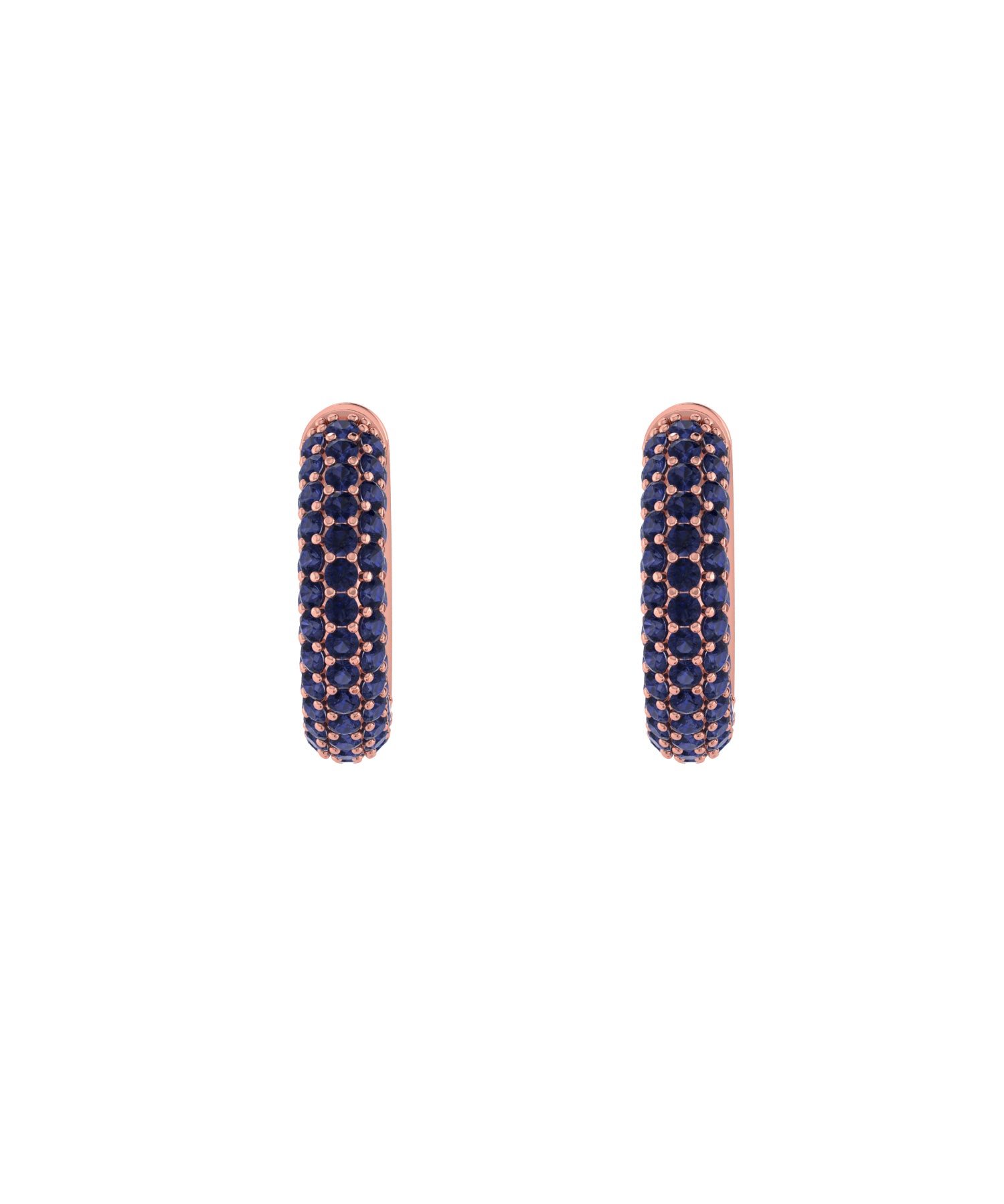 Solid Gold Pave Sapphire Ear Cuff - Single