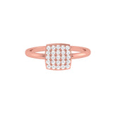 Solid Gold Diamond Cluster Ring