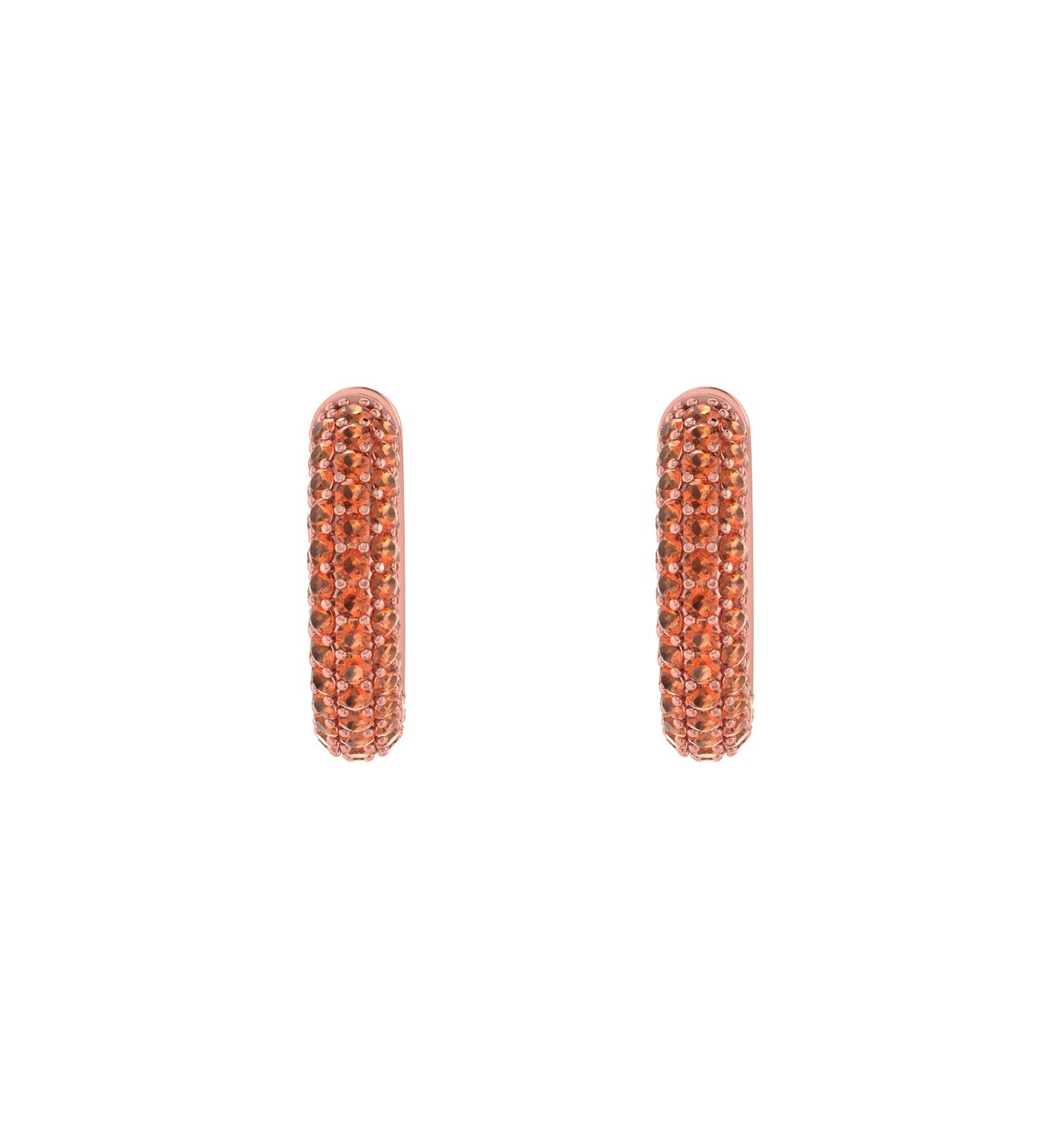 Solid Gold Pave Citrine Ear Cuff - Single