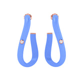 Solid Gold Diamond Enamel Hoop Earring