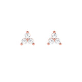 Solid Gold Tiny Cluster Diamond Studs