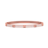 Solid Gold Diamond Pyramid Bangle