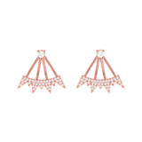 Solid Gold Diamond Jacket Stud Earrings
